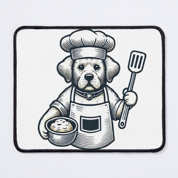 Item preview, Adorable Chef Dog with Spatula and Bowl - Culinary Canine Design designed and sold by NattyGe.