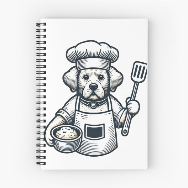 Item preview, Adorable Chef Dog with Spatula and Bowl - Culinary Canine Design designed and sold by NattyGe.