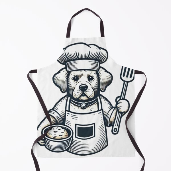 Item preview, Adorable Chef Dog with Spatula and Bowl - Culinary Canine Design designed and sold by NattyGe.