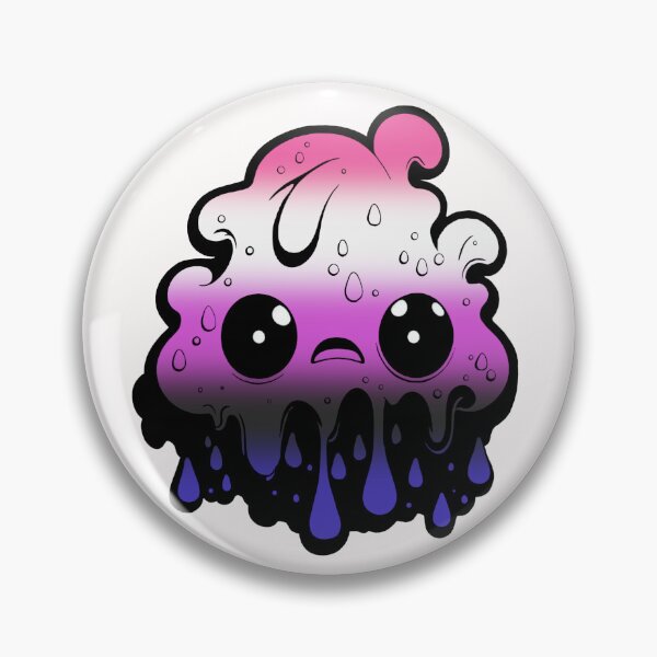 Item preview, Genderfluid Pride Flag Kawaii Melting Monster, Subtle Genderfluid Flag Design designed and sold by Travelslightly.