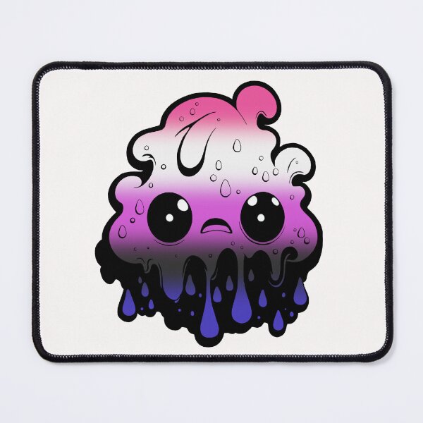 Item preview, Genderfluid Pride Flag Kawaii Melting Monster, Subtle Genderfluid Flag Design designed and sold by Travelslightly.