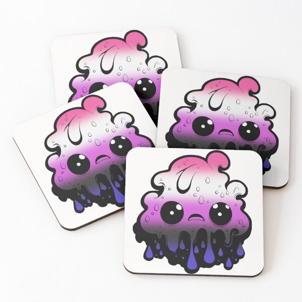 Item preview, Genderfluid Pride Flag Kawaii Melting Monster, Subtle Genderfluid Flag Design designed and sold by Travelslightly.