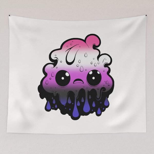 Item preview, Genderfluid Pride Flag Kawaii Melting Monster, Subtle Genderfluid Flag Design designed and sold by Travelslightly.