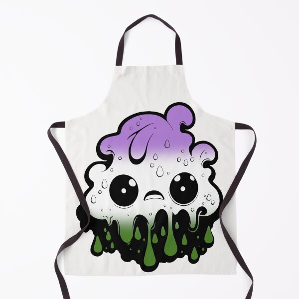 Aperçu de l'œuvre Genderqueer Pride Flag Kawaii Melting Monster, Conception subtile du drapeau Genderqueer créée et vendue par Travelslightly.