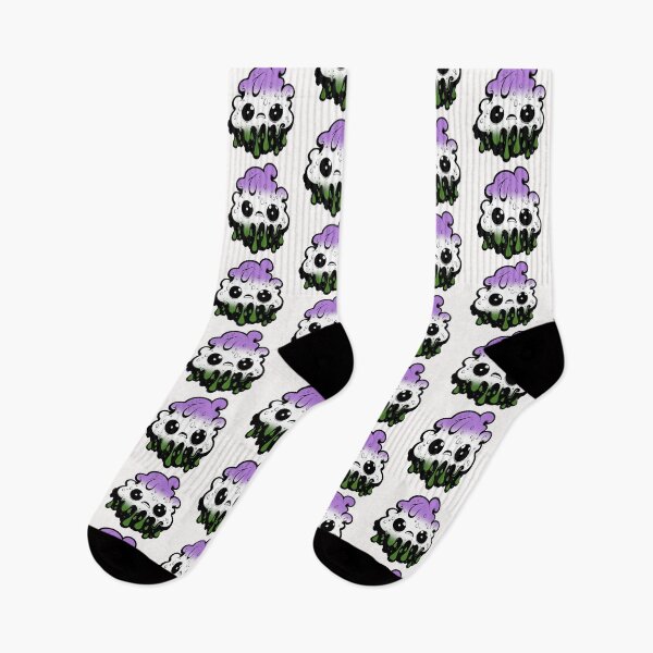 Item preview, Genderqueer Pride Flag Kawaii Melting Monster, Subtle Genderqueer Flag Design designed and sold by Travelslightly.