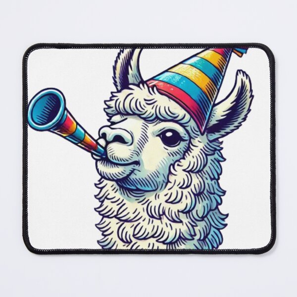 Item preview, Party Llama with Hat and Noisemaker - Fun Celebration Design designed and sold by NattyGe.