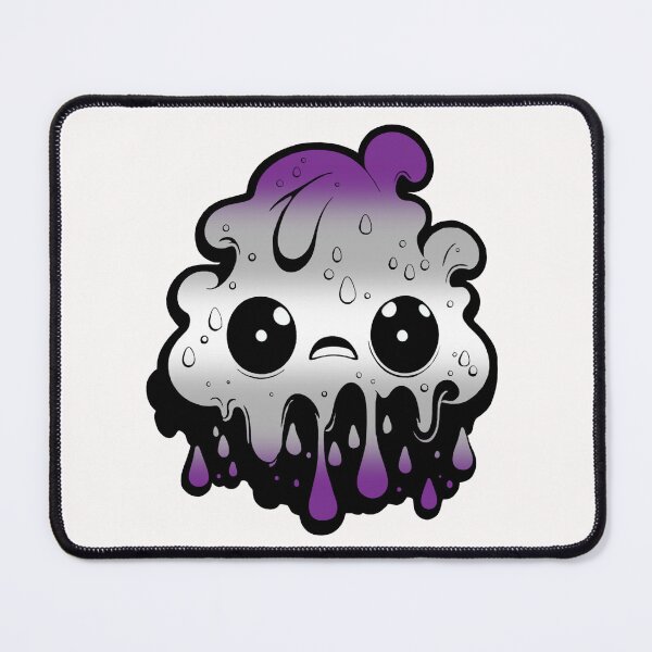 Item preview, Graysexual Pride Flag Kawaii Melting Monster, Subtle Greysexual Flag Design designed and sold by Travelslightly.