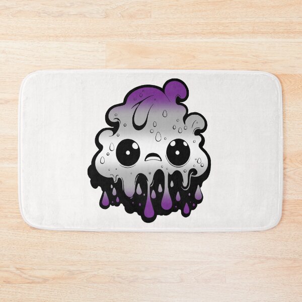 Item preview, Graysexual Pride Flag Kawaii Melting Monster, Subtle Greysexual Flag Design designed and sold by Travelslightly.