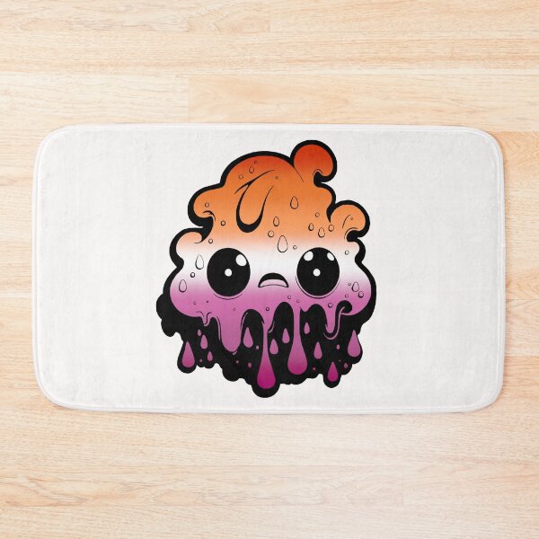 Item preview, Lesbian Pride Flag Kawaii Melting Monster, Subtle Lesbian Flag Design designed and sold by Travelslightly.