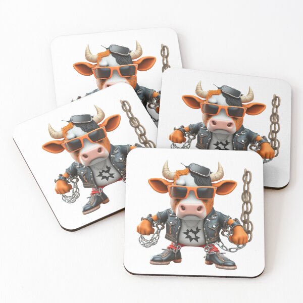 Item preview, Rockstar Bovine with Chains designed and sold by Sillytoe.