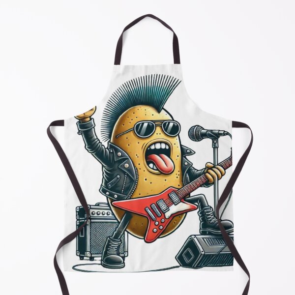 Item preview, Punk Rock Potato with Guitar - Fun Musician Design designed and sold by NattyGe.
