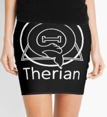 PD (ytb) Theta-Delta Therian Symbol WHITE "THERIAN" Mini Skirt