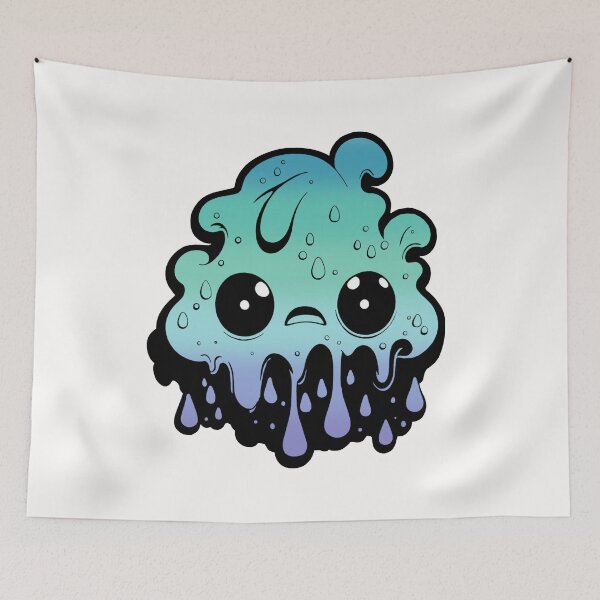 Item preview, Neptunic Pride Flag Kawaii Melting Monster, Subtle Neptunic Flag Design designed and sold by Travelslightly.