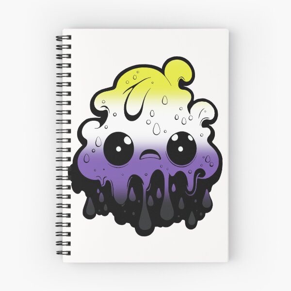 Item preview, Nonbinary Pride Flag Kawaii Melting Monster, Subtle Enby Flag Design designed and sold by Travelslightly.