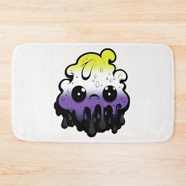 Item preview, Nonbinary Pride Flag Kawaii Melting Monster, Subtle Enby Flag Design designed and sold by Travelslightly.