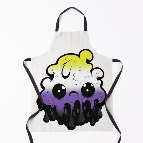 Item preview, Nonbinary Pride Flag Kawaii Melting Monster, Subtle Enby Flag Design designed and sold by Travelslightly.
