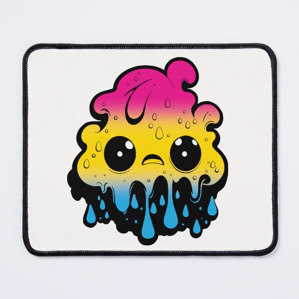 Item preview, Pansexual Pride Flag Kawaii Melting Monster, Subtle Pan Flag Design designed and sold by Travelslightly.
