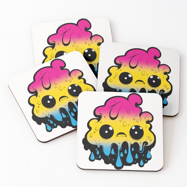 Item preview, Pansexual Pride Flag Kawaii Melting Monster, Subtle Pan Flag Design designed and sold by Travelslightly.