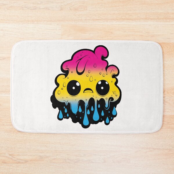 Item preview, Pansexual Pride Flag Kawaii Melting Monster, Subtle Pan Flag Design designed and sold by Travelslightly.