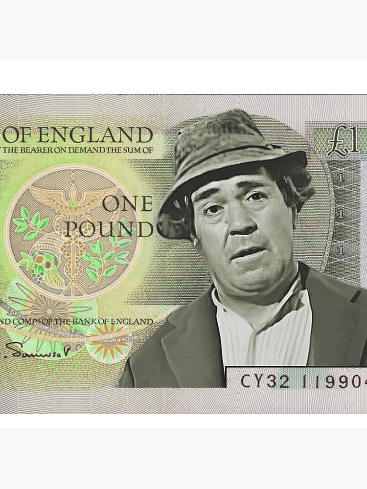 Mr Fiddler Carry on Camping "POUND" British One Pound note Art Pin