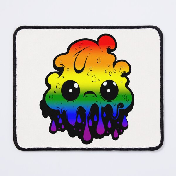 Item preview, LGBTQ+ Rainbow Pride Flag Kawaii Melting Monster, Rainbow Flag Design designed and sold by Travelslightly.