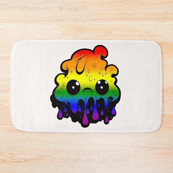 Item preview, LGBTQ+ Rainbow Pride Flag Kawaii Melting Monster, Rainbow Flag Design designed and sold by Travelslightly.