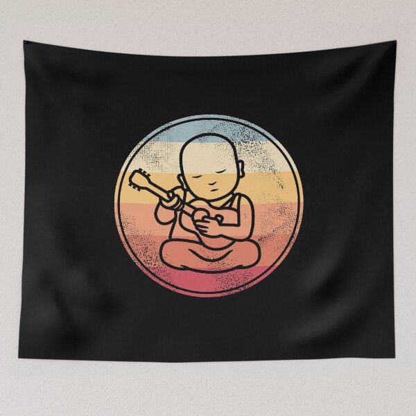 Item preview, Buddha Guitarist - Retro Buddhist Monk Band Guitar Musician designed and sold by propellerhead.