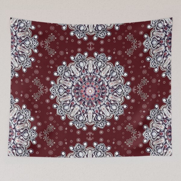 Item preview, Classic Burgundy Snowflake (Silver) designed and sold by MidnightRain.