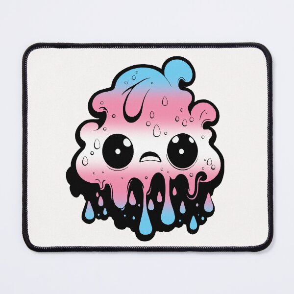 Item preview, Transgender Pride Flag Kawaii Melting Monster, Trans Flag Design designed and sold by Travelslightly.