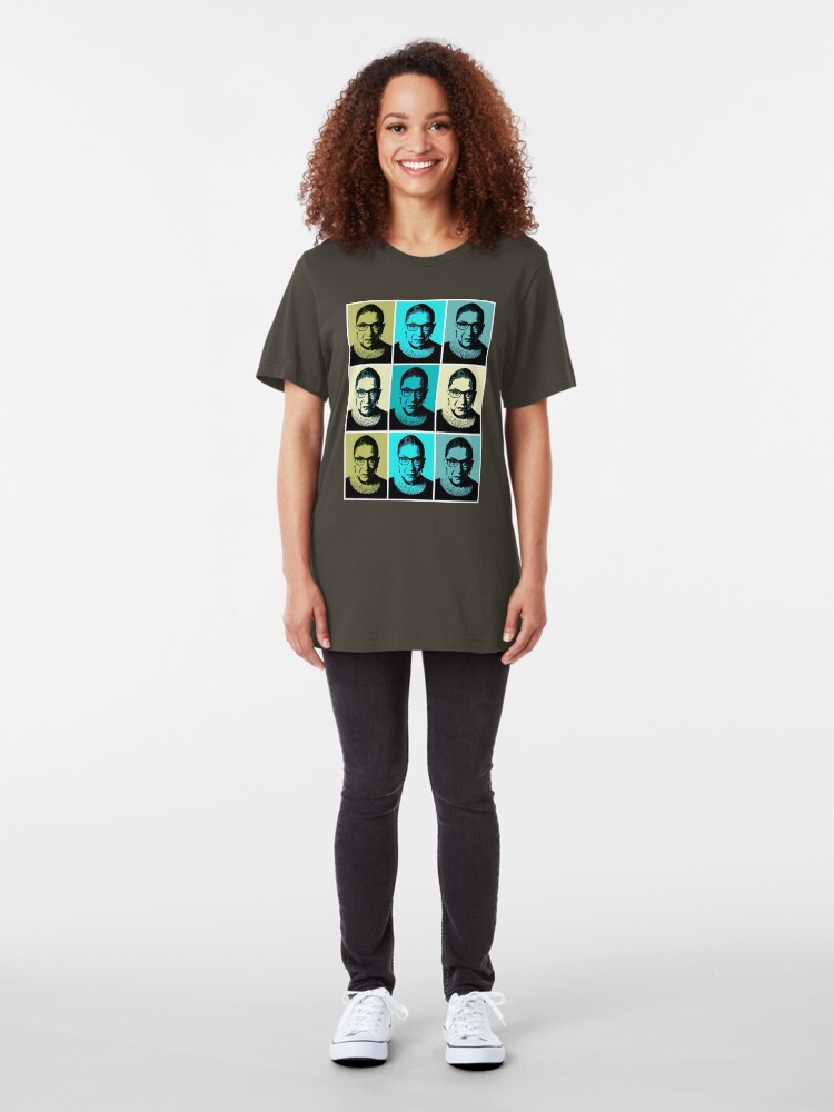 Alternate view of RBG - Greens - I Dissent Slim Fit T-Shirt