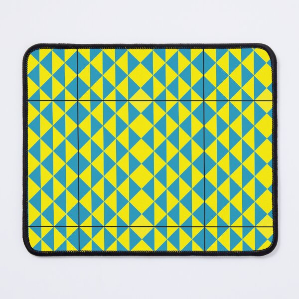 Aperçu de l'œuvre Illustration de vague bleue et jaune et de motif de bloc - Conception graphique créée et vendue par PrintChics.