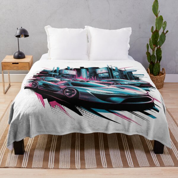 Item preview, Futuristic Neon Concept Cars in Cyberpunk Cityscape designed and sold by behnay.