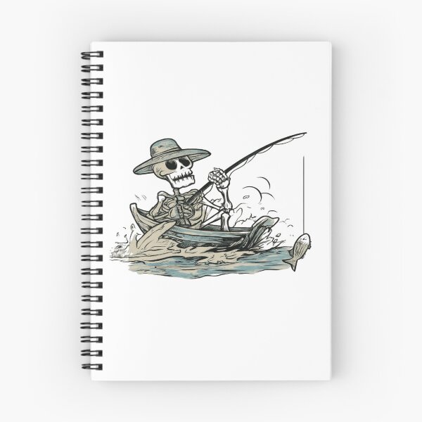 Item preview, Skeleton in boat Fishing designed and sold by DomGDesign.