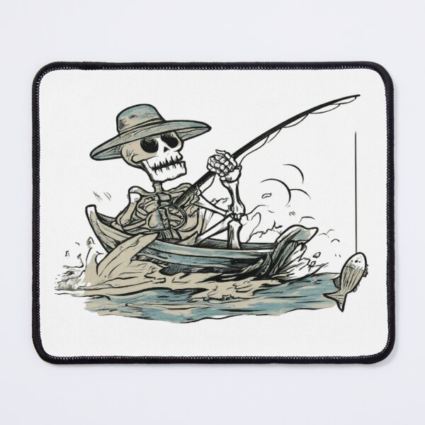 Item preview, Skeleton in boat Fishing designed and sold by DomGDesign.