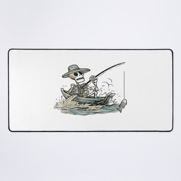 Item preview, Skeleton in boat Fishing designed and sold by DomGDesign.