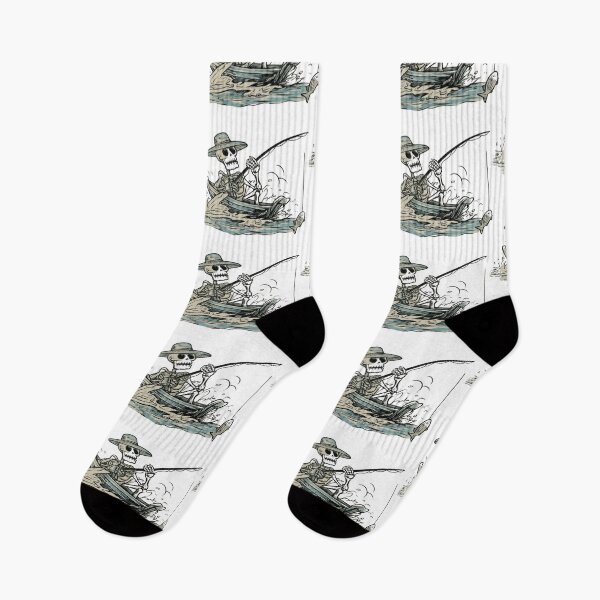 Item preview, Skeleton in boat Fishing designed and sold by DomGDesign.