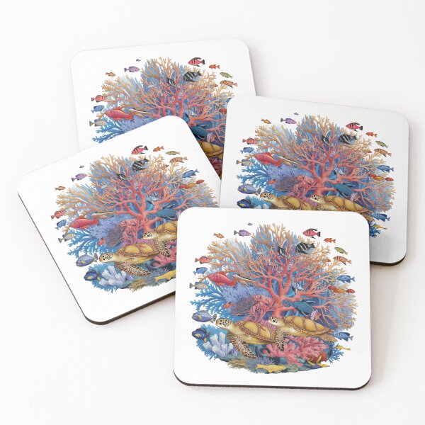 Item preview, Vibrant Coral Reefs with Sea Turtles and Colorful Marine Life designed and sold by behnay.