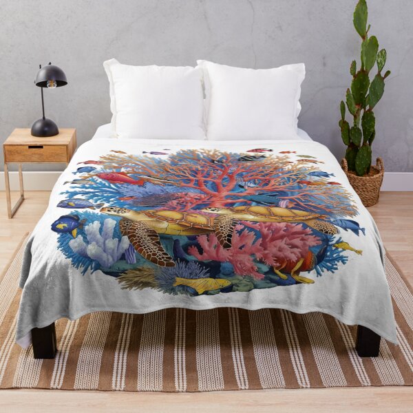 Item preview, Vibrant Coral Reefs with Sea Turtles and Colorful Marine Life designed and sold by behnay.