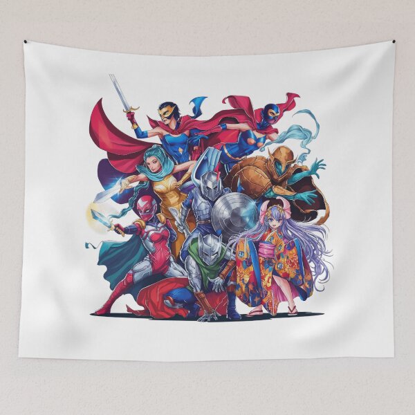 Item preview, Epic Cosplay Heroes in Dynamic Battle Poses designed and sold by behnay.