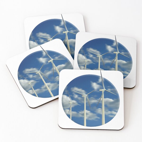 Item preview, Wind Turbines Renewable Sustainable Energy Blue Sky Round designed and sold by oz10.