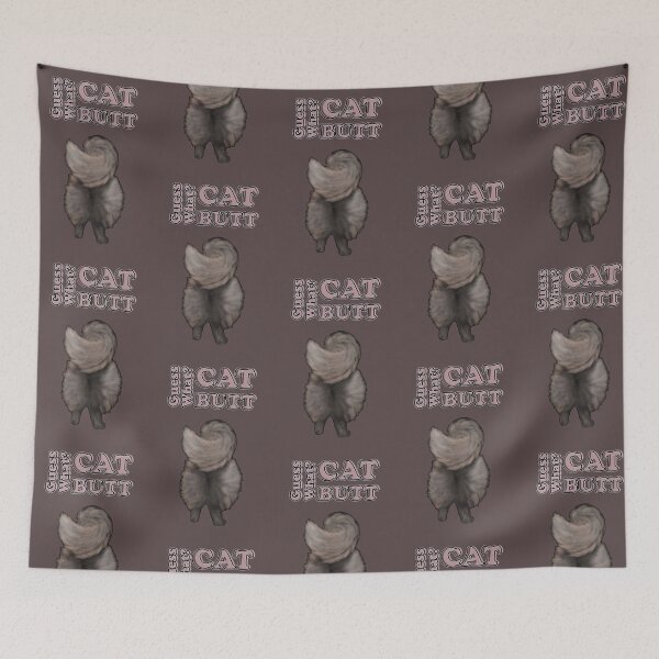 Item preview, Guess What? CAT BUTT (Brown Background) designed and sold by MptR.