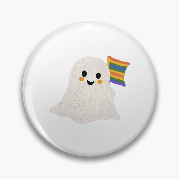 Item preview, cute ghost with lgbt flag designed and sold by gammye.
