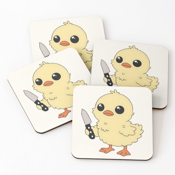 Item preview, Funny Duck with Knife Cartoon - Hilarious Cute Duckling designed and sold by Unitepeople.