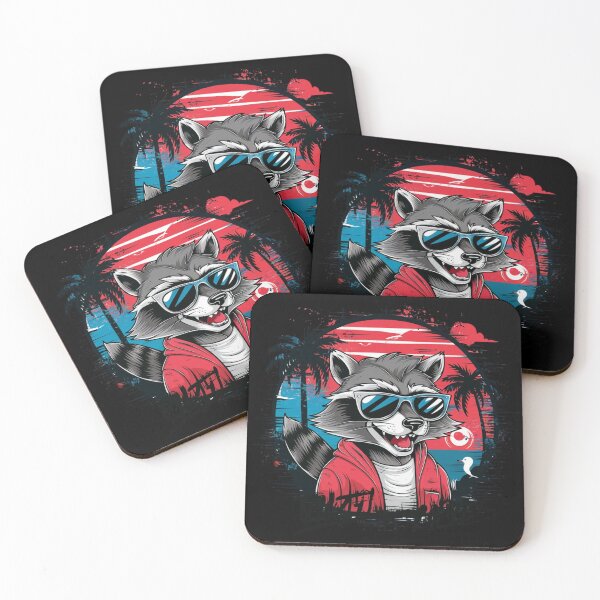 Item preview, smiling raccoon designed and sold by PALKASHOP.