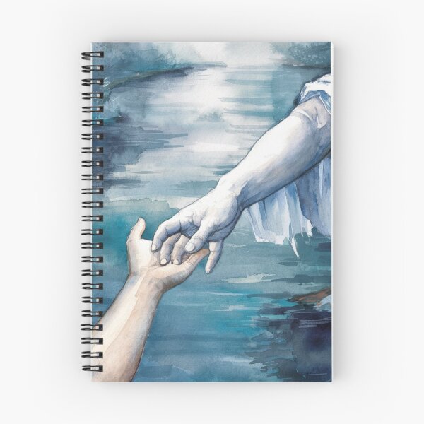 Item preview, PICTURE OF JESUS REACHING INTO THE WATER.jesus hand watercolor painting  designed and sold by Obinne.