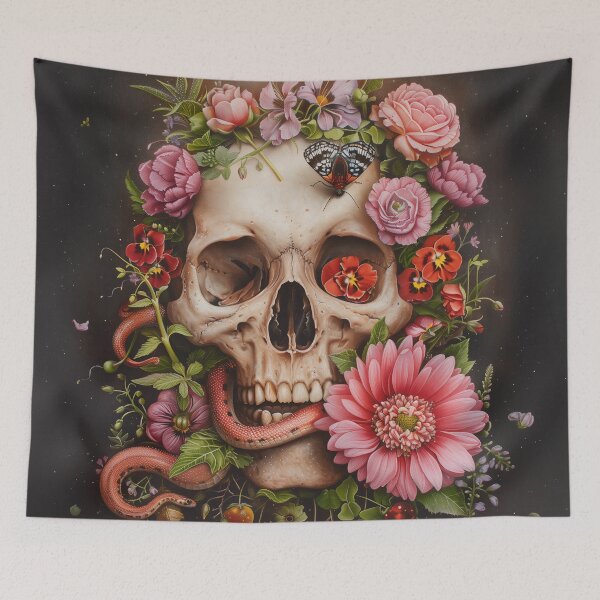 Item preview, Death and mortality- Skull Snake flowers designed and sold by Gypsykiss.