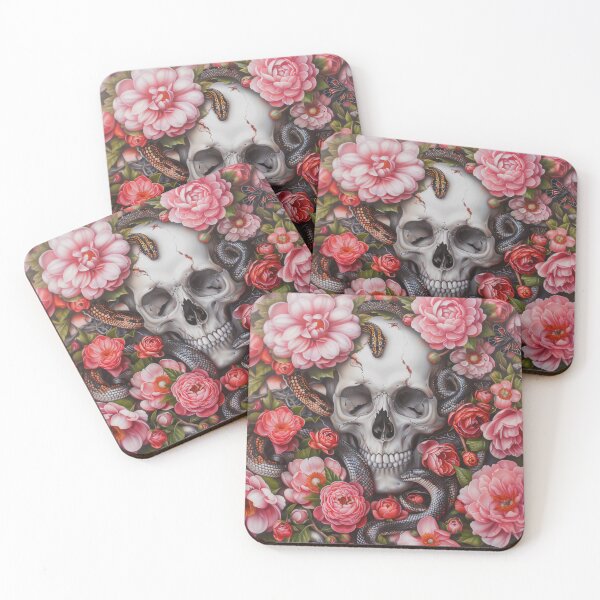 Item preview, Death and mortality- Skull Snake flowers 2 designed and sold by Gypsykiss.