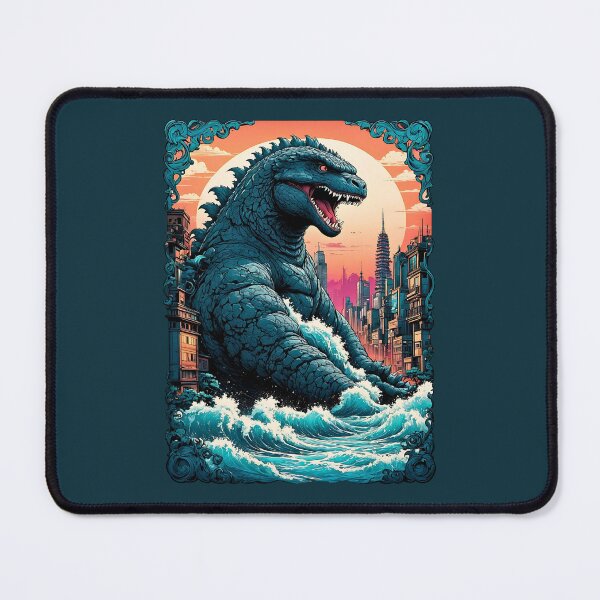 Item preview, Godzilla Gojira Tokyo City retro vintage ornamental design designed and sold by BorgSpareParts.