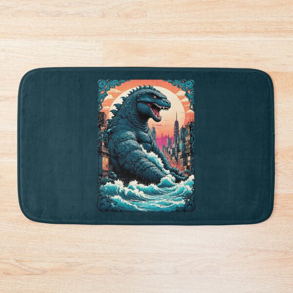 Item preview, Godzilla Gojira Tokyo City retro vintage ornamental design designed and sold by BorgSpareParts.