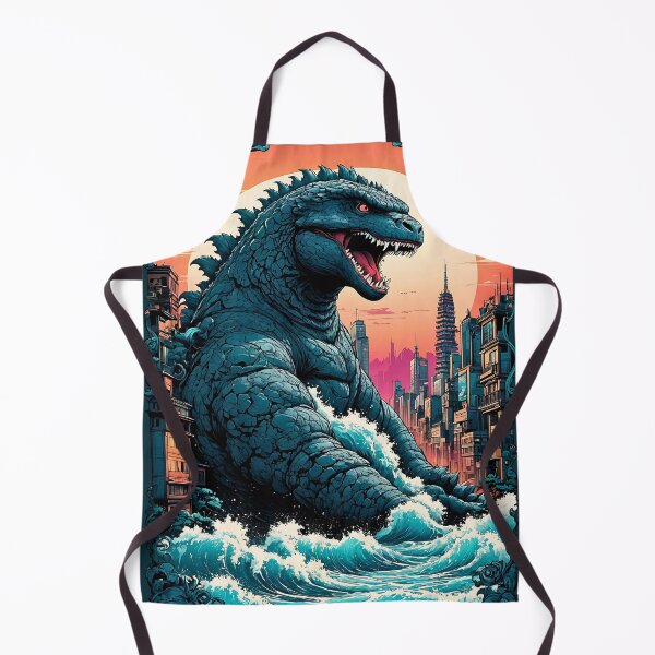 Item preview, Godzilla Gojira Tokyo City retro vintage ornamental design designed and sold by BorgSpareParts.